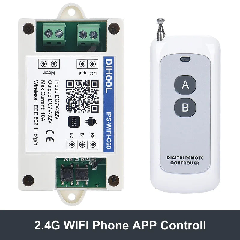 Controlador de avance y retroceso 24 V 12 V Control inalámbrico Control remoto Motor actuador lineal eléctrico