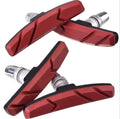 2 pares de pastillas de freno silenciosas en forma de V, aptas para bicicletas de montaña y carretera BMX, duraderas y silenciosas. Accesorios para bicicletas.