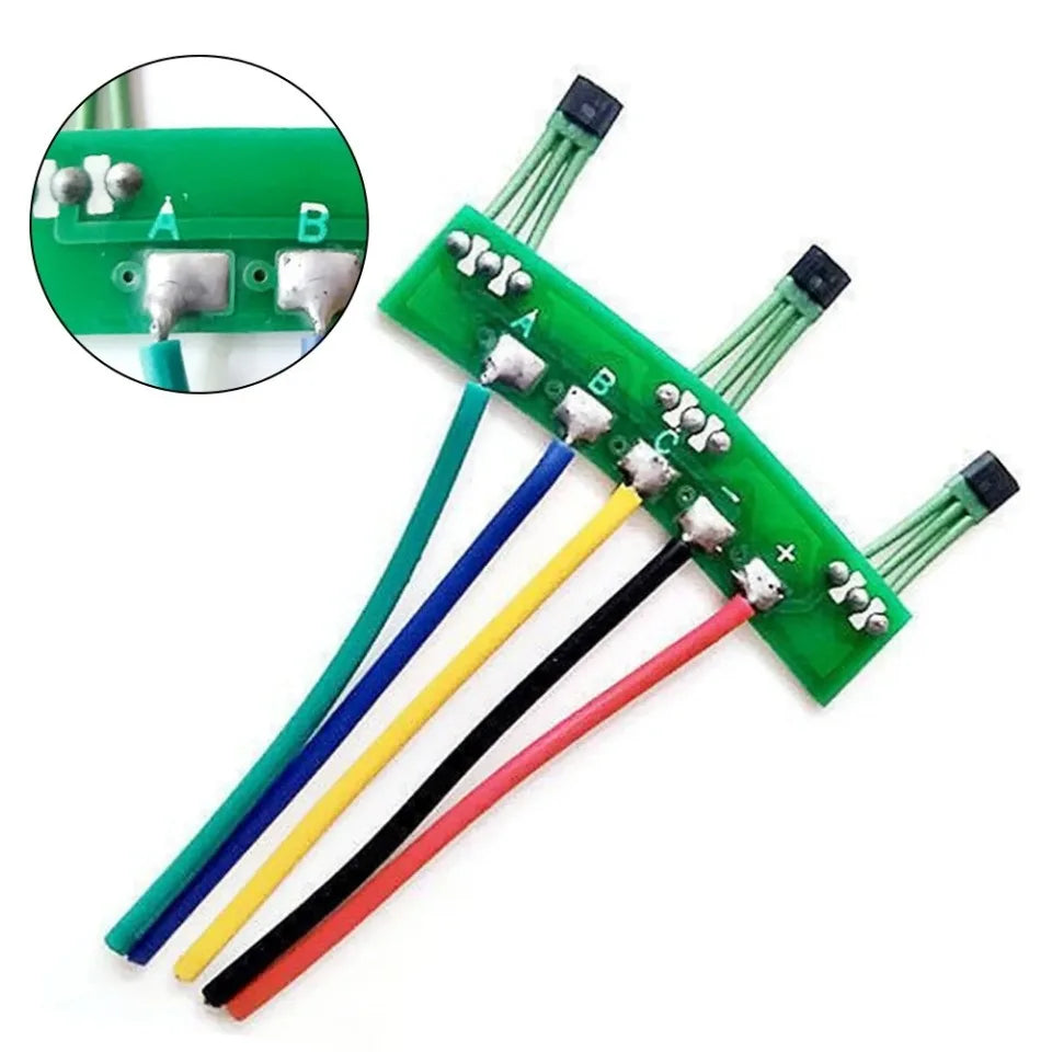 Electric Vehicle Hall Effect Sensor 10G 3144/3143 Green Motor PCB Parts Board with 120 Degree Wires And Electrical Panel Cable
