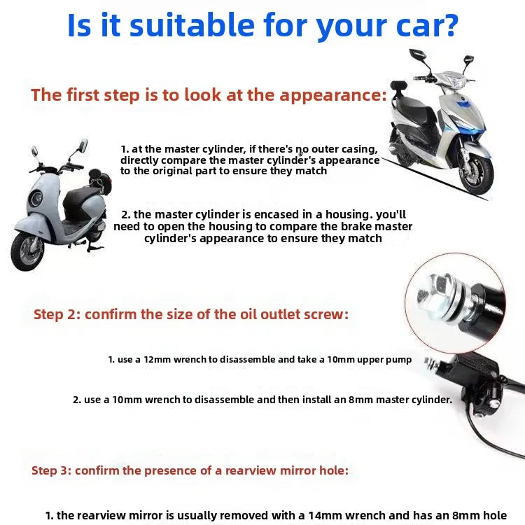 Electric vehicle brake pump front and rear hydraulic oil brake handle motorcycle disc brake pump battery car pump flying dream