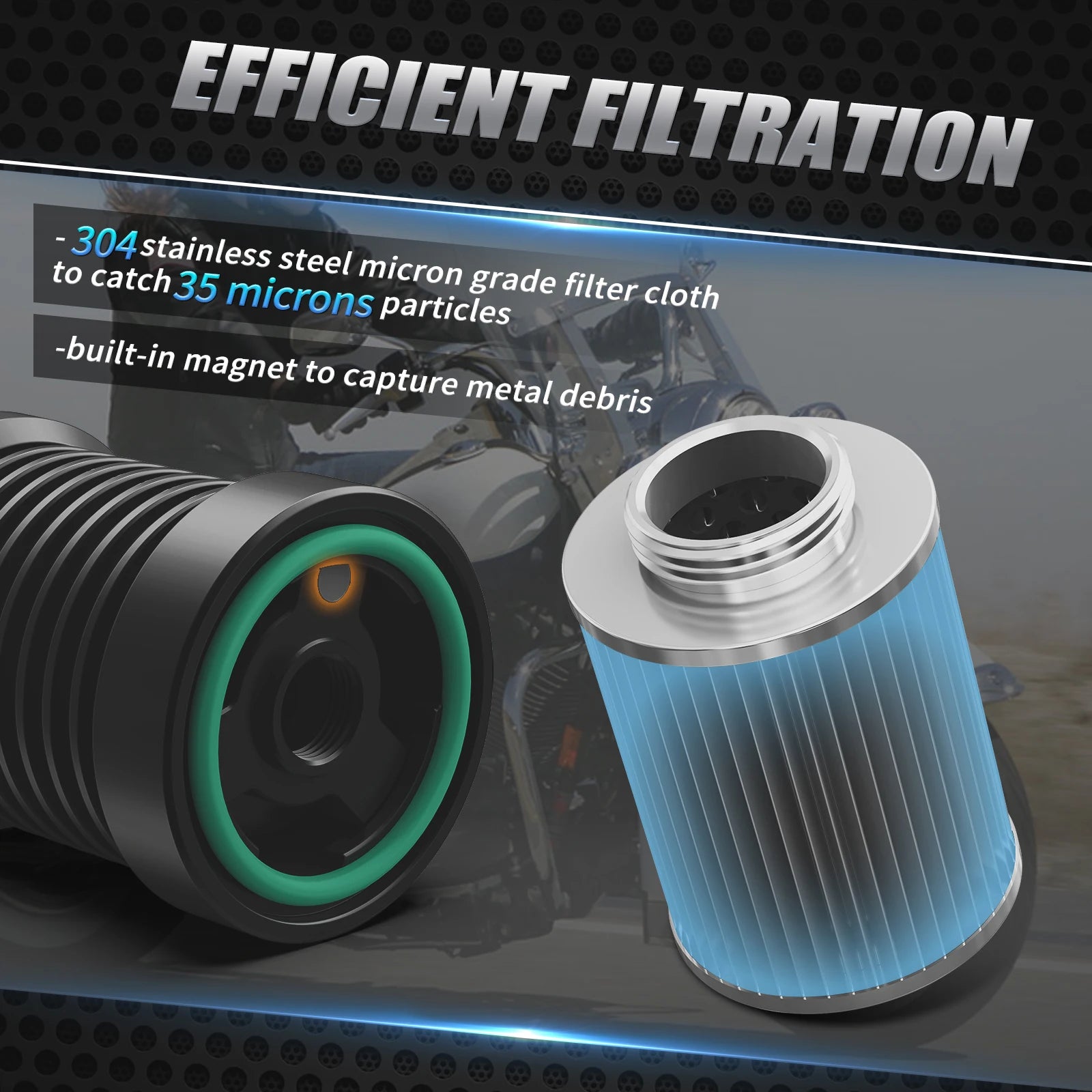 For Harley Street Glide Special FLHXS/FLHX 2017-23 Reusable Oil Filter Kit CVO Road Glide Street Bob FXBB Softail Standard FXST