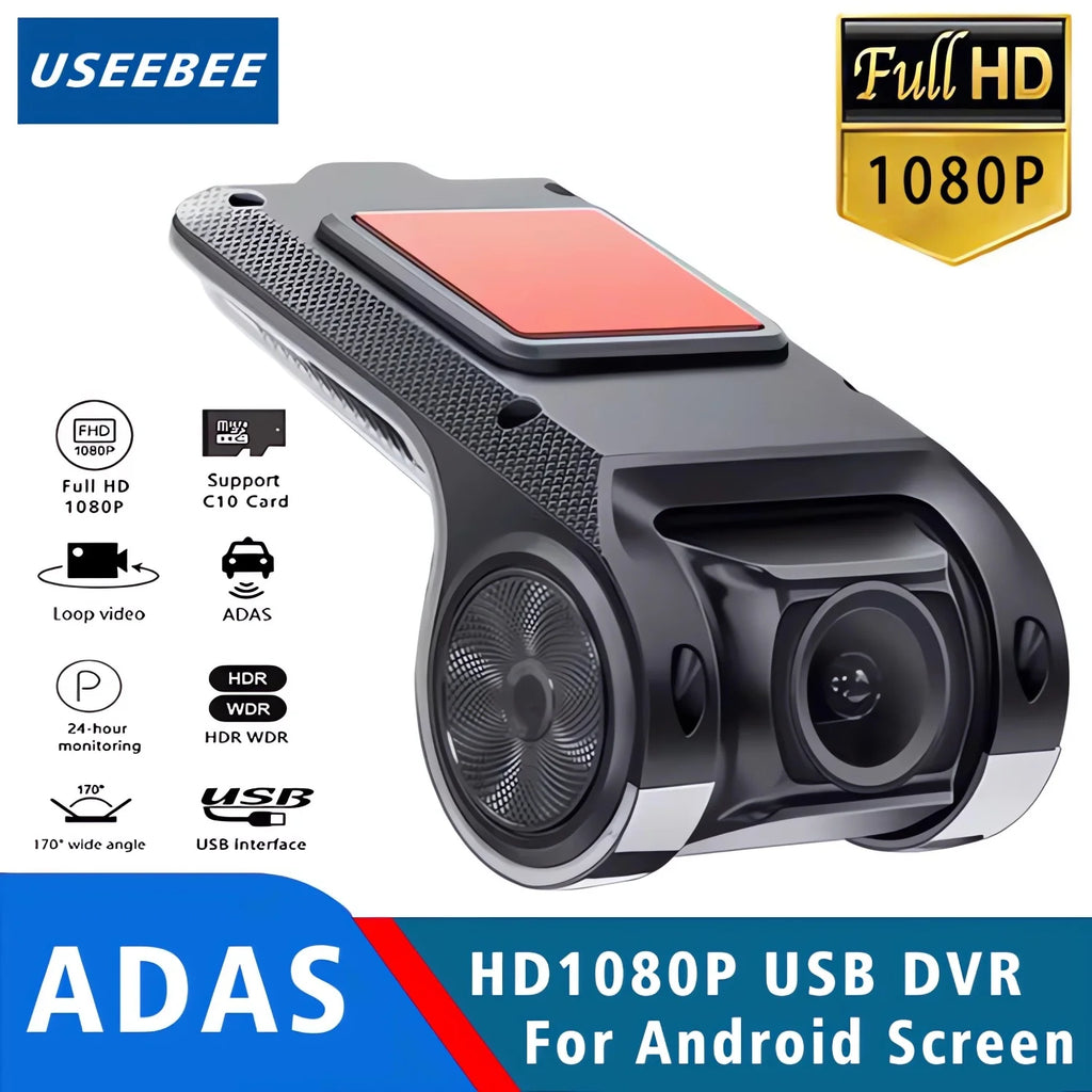 HD Car DVR Dash Cam  ADAS Video 720P/1080P USB Dashcam Auto Drive Recorder for Android Multimedia Player DVD Voice Alarm
