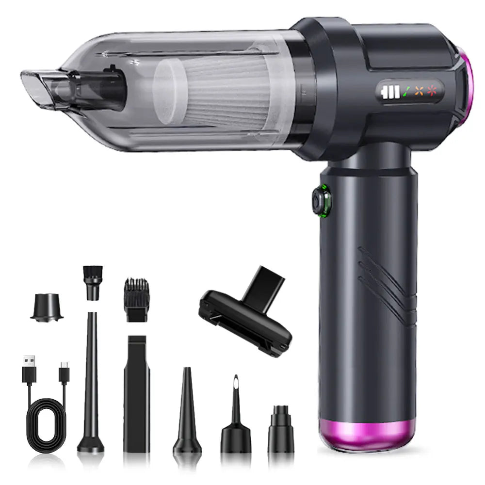 Car Vacuum Cleaner 3 Gears adjustable Portable Electric Air Duster Blow Drying Dust Removal Type-C Charging Cleaning Blower Tool