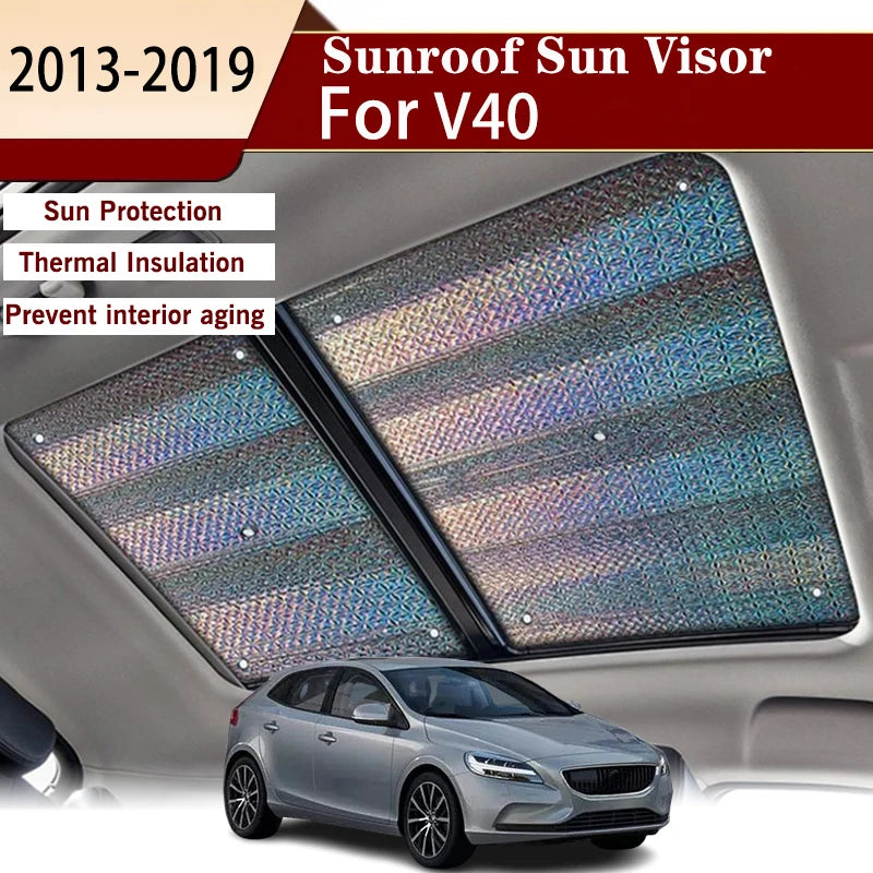 Sun Roof Protector For Volvo V40 2013-2019 2016 2017 2018 Roof Sunshade Skylight  Window Windshield Anti-UV Accessories Interior