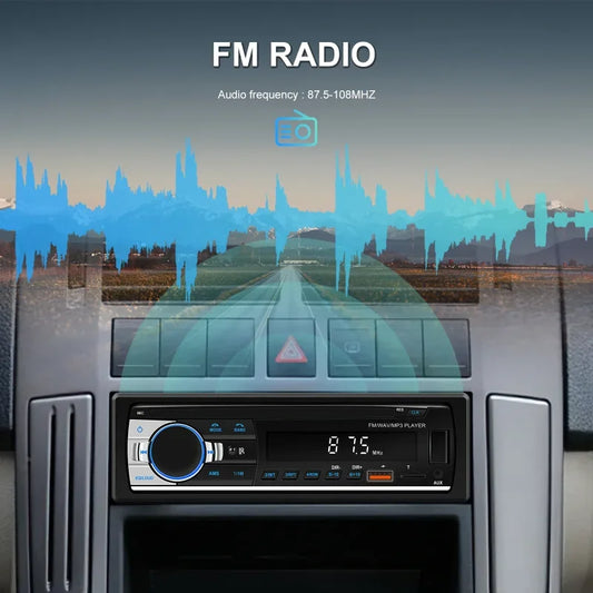 Car Radio 1 din Stereo Player Digital Bluetooth Car MP3 Player FM Radio Stereo Audio Music USB/SD with In Dash AUX Input