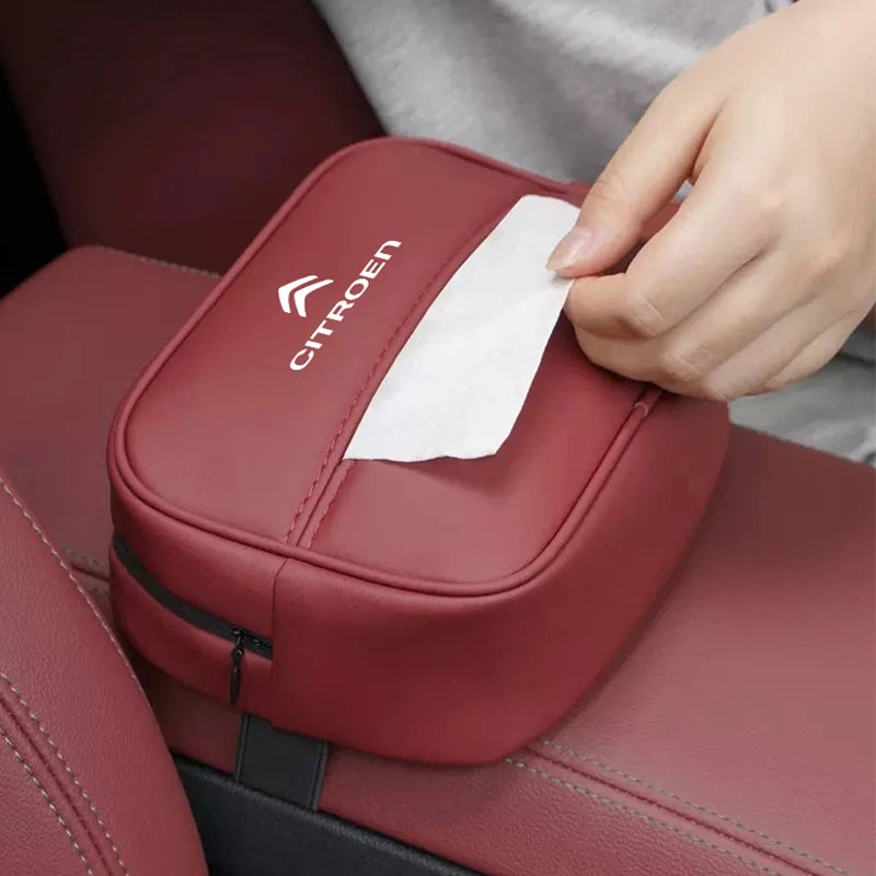 Car Interior Tissue Storage Box Auto Armrests Sunshades Seat Accessories For Citroen C1 DS3 C2 C3 Vts C4 Saxo C4L C5 C6 C8 Xsara