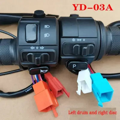 Tricycle Conversion Part Electric Bicycle Battery Vehicle Throttle+combination Switch Scooter Handle+button Assembly
