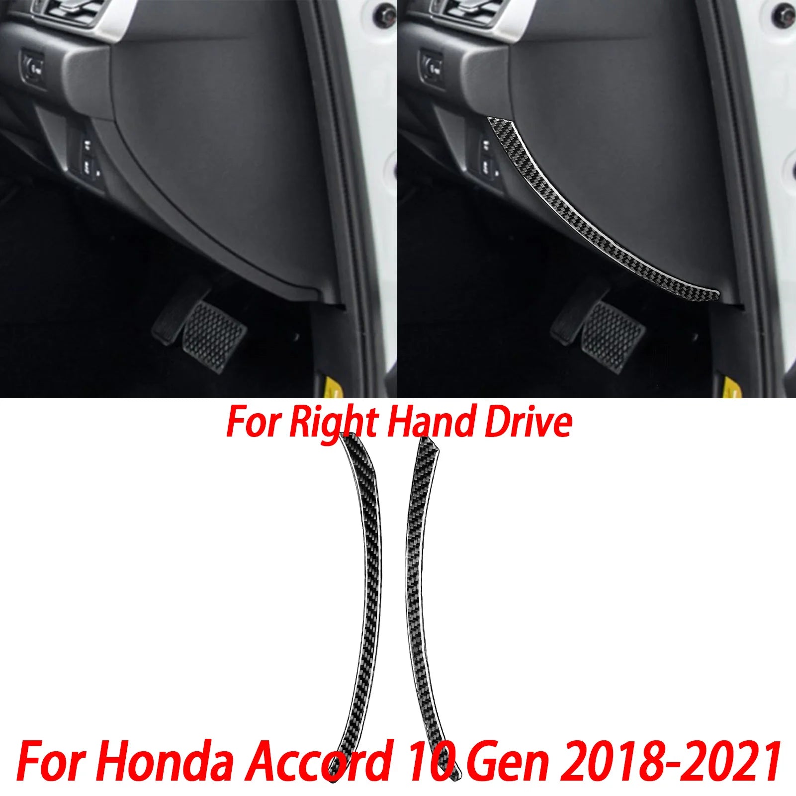 Interior Accessories Steering Wheel Central Armrest Panel Cup Holder For Honda Accord 10th Gen 2008—2021 Carbon Fiber Sticker