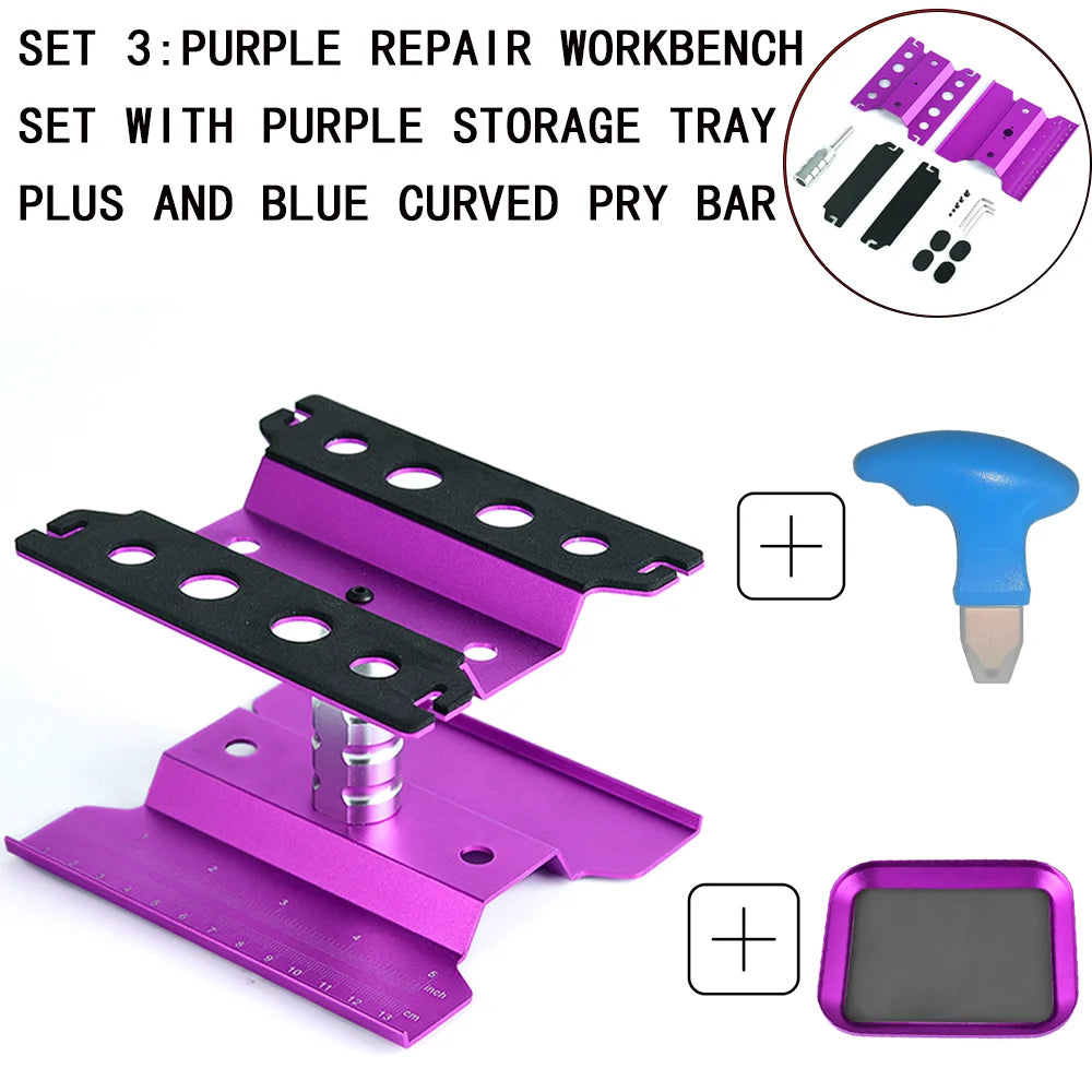 RC Car Tool Lifting Work Stand Mounting Platform 360 Degree Rotating Repair Station For 1/10 1/8 Buggy Crawler Car
