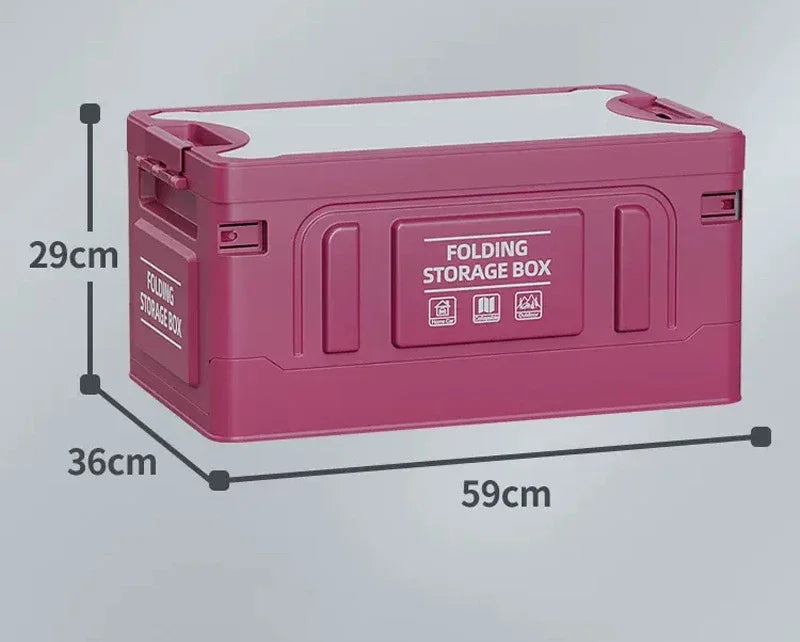 60L Car Trunk Organizer with Foldable Design for Camping and Storage, PP+PVC Material, Car Accessory Gadgets  trunk organizer