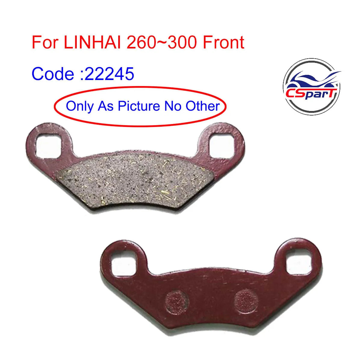 Pastillas de freno delanteras y traseras para LINHAI 260cc 300cc ATV UTV Buggy 4x4 22111 22245 32176F