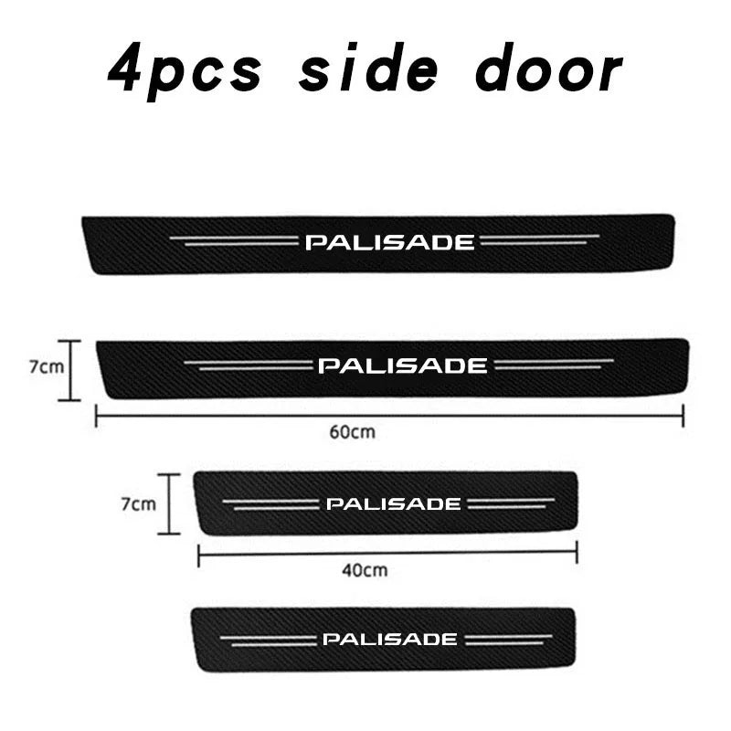 Car Door Sill Stickers Accessories for hyundai palisade creta ix25 tucson stereo santa knoa solaris ix35 i30 Car Accessories