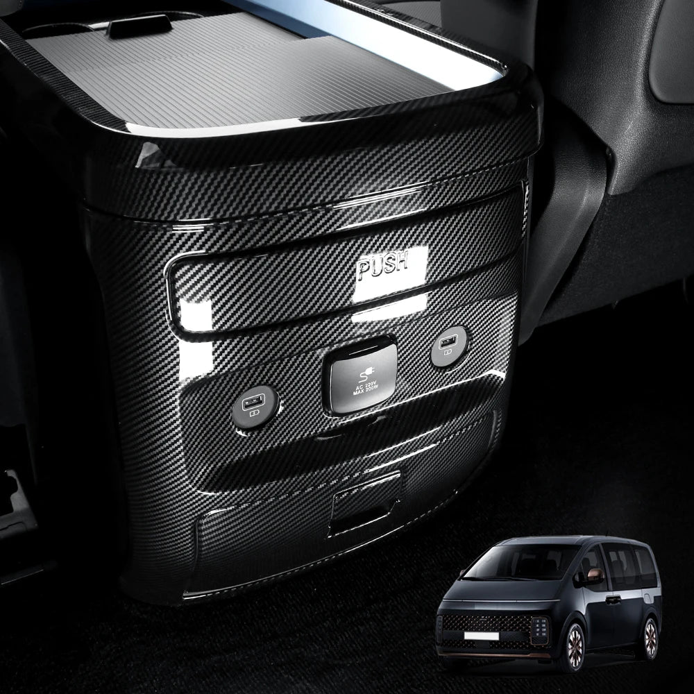 Car Interior Trim Accessories Rear Air Vent Decorative Frame Cover High-Spec Exclusive ABS Plastic For Hyundai Staria 2021-2026