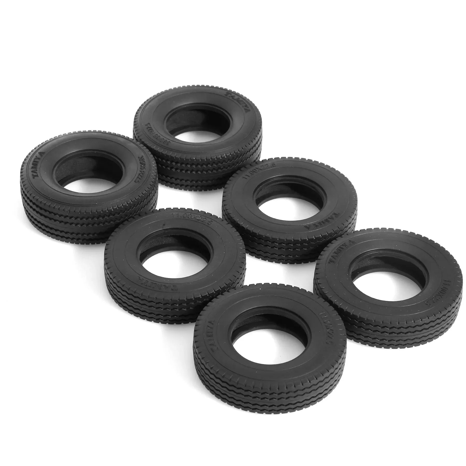 1/14 Scale Truck Tires - High Grip Rubber Tyre for Tamiya Trailer & RC Trucks DIY Upgrade Parts Realistic Model Car Accessories