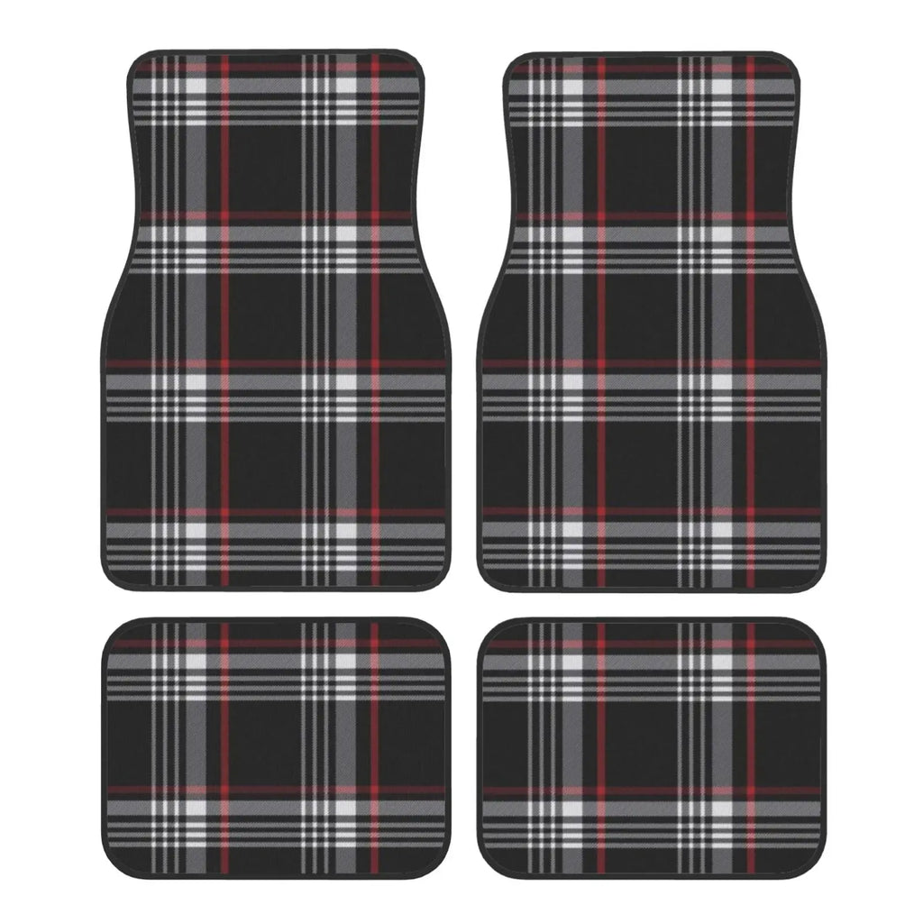 Car Floor Mats 4 Pcs Universal Front and Rear Foot Mats with Non-Slip Rubber Backing Auto Accessories Decor All Weather
