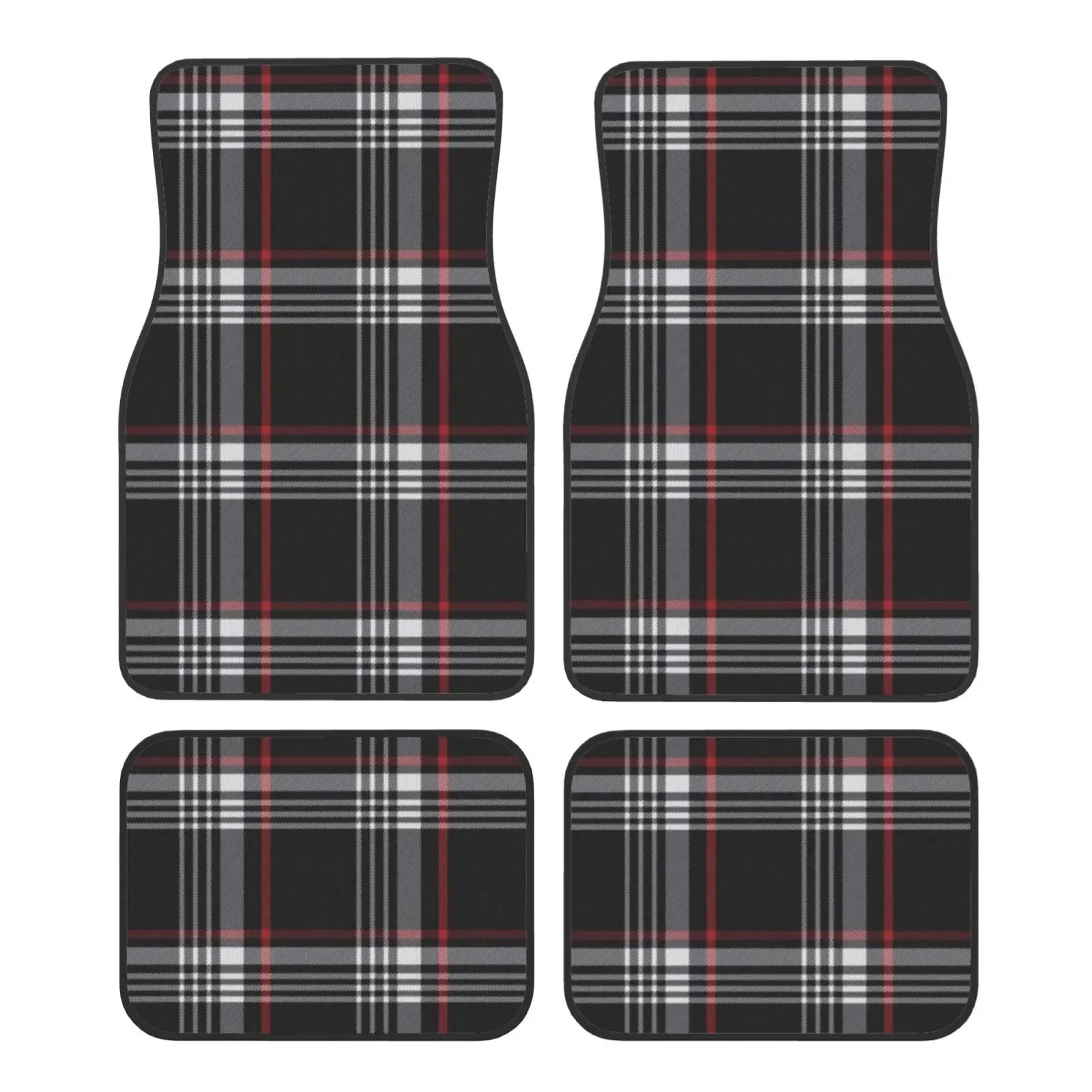 Car Floor Mats 4 Pcs Universal Front and Rear Foot Mats with Non-Slip Rubber Backing Auto Accessories Decor All Weather