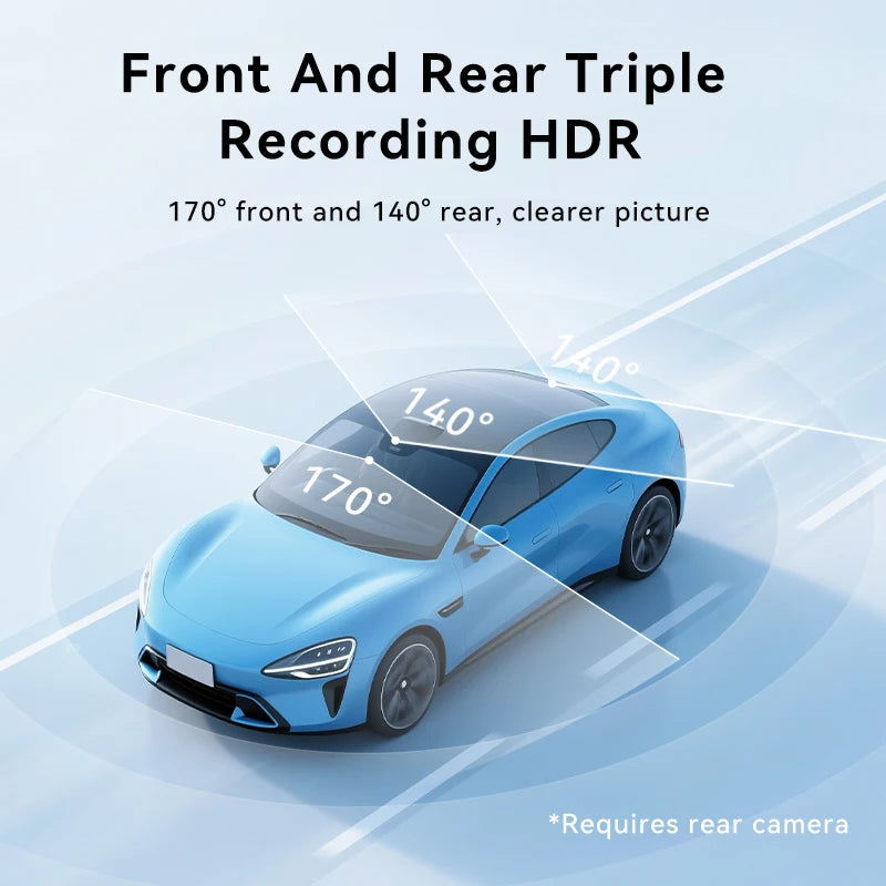 3 Channel Dash Camera FHD 1080P 360° All Sides Dashcam IR Night Vision Car DVR Car Camera Recorder Support 24H Parking Monitor