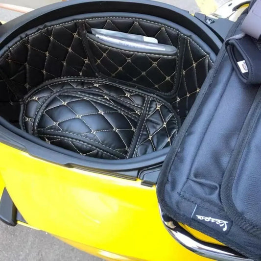 Motorcycle Storage Box PU Leather Rear Trunk Cargo Liner Protector Accessories For PIAGGIO Vespa 150 Vespa Sprint 150