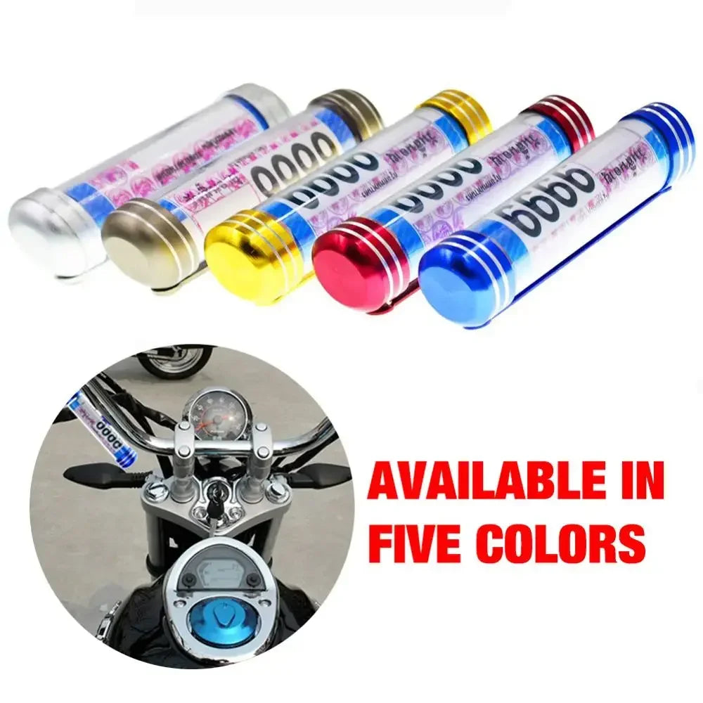 Motorcycle Motorbike Tube Tax Disc Cylindrical Holder Frame Registration Label Waterproof Real Motorcycle Accessories
