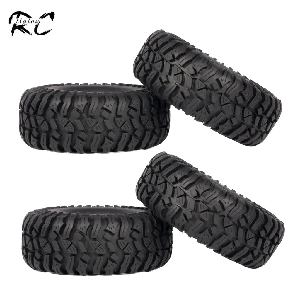1Set 1.9 Inch Rubber Tyre 114*42mm Wheel Tires for 1/10 RC Car Crawler Axial TRX4 SCX10 90046 D90 TF2 Capra YIKONG LCG Part