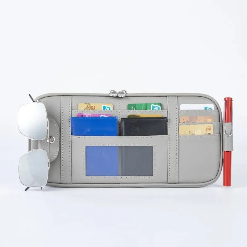 Car Visor Organizer Storage Box Sunglasses Clip Stowing Tidying Car Accessories Bag Bill Pen Card Holder CD DVD Organizer