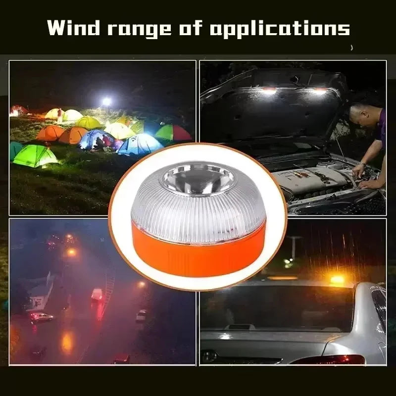 Led Car Emergency Light Flashing Light Magnetic Induction Road Accident Light Portable Strobe Warning Light Safety Accessory