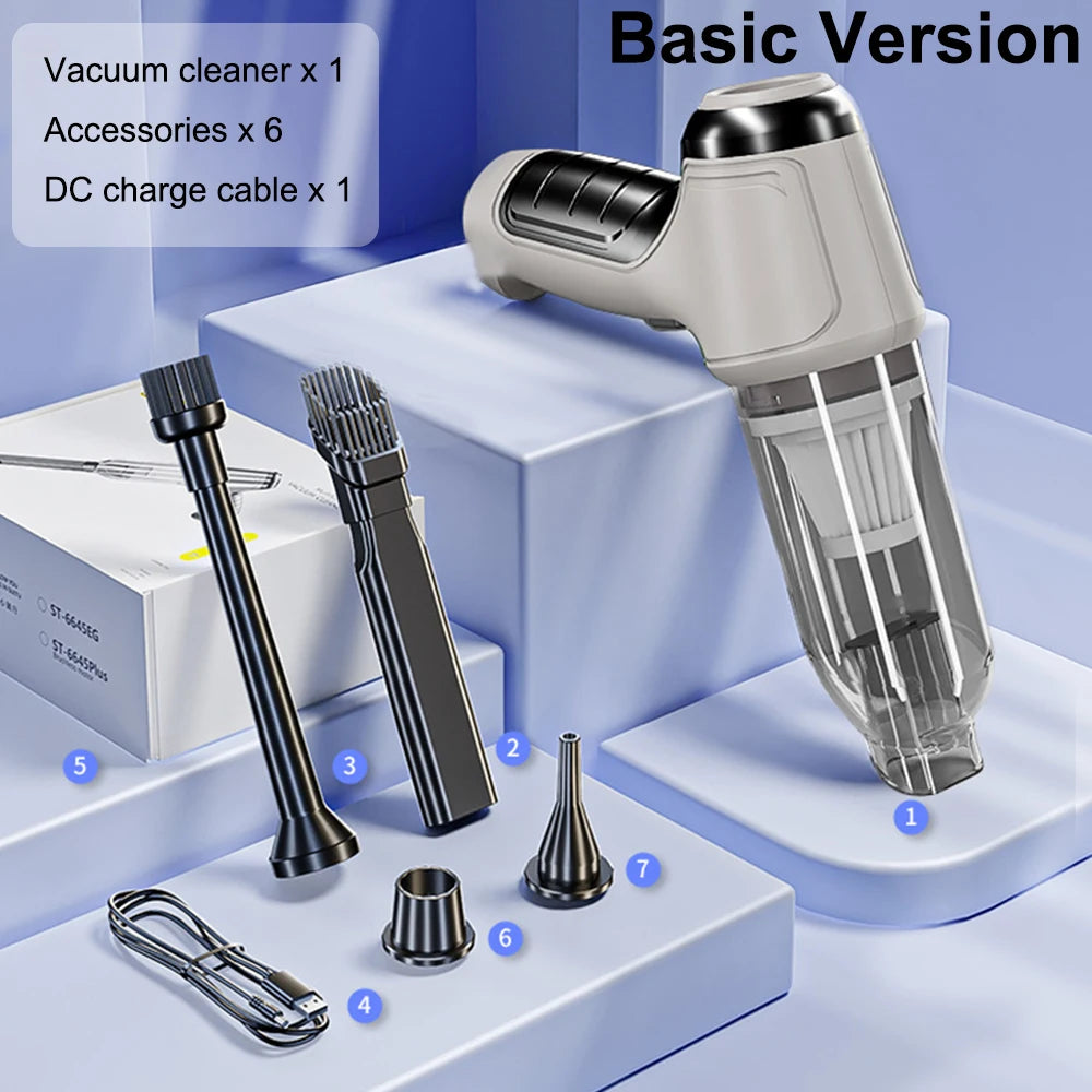 Car Vacuum Cleaner 95000pa Strong Suction Vacuum Cleaner For Car Wireless Handheld Auto Vacuum Cleaning Machine For Car