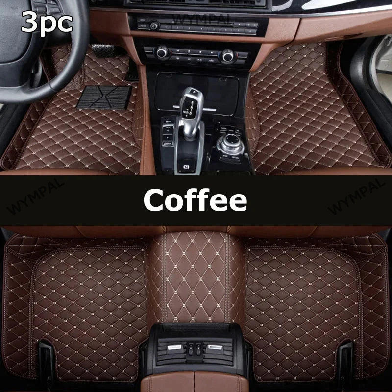 Car Floor Mats For Audi A4 Avant B5 B6 B7 8D 8E 8H 1995~2008 Luxury Leather Rug Anti Dirt Pad Auto Mat Full Set Car Accessories
