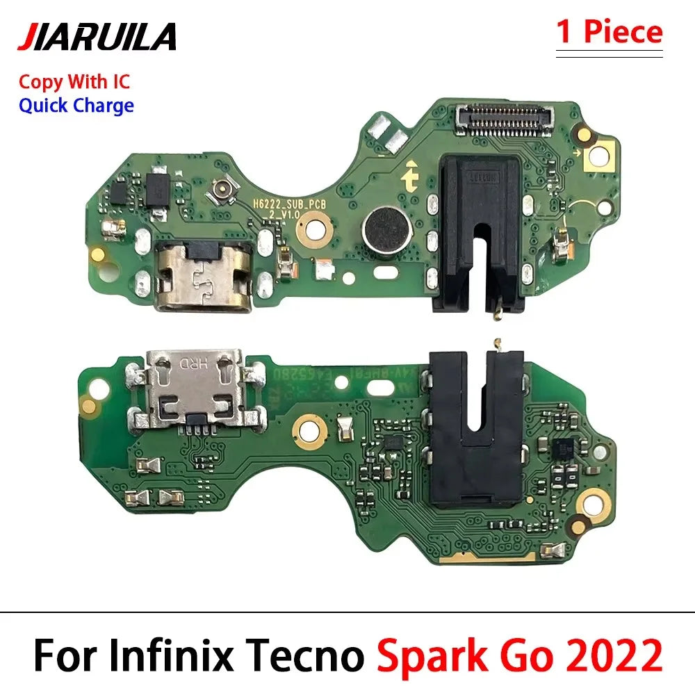10 piezas, puerto de carga USB, base de carga, conector de cargador, cable flexible para Tecno Spark Go 2020, 2021, 2022, 2023 y 2024