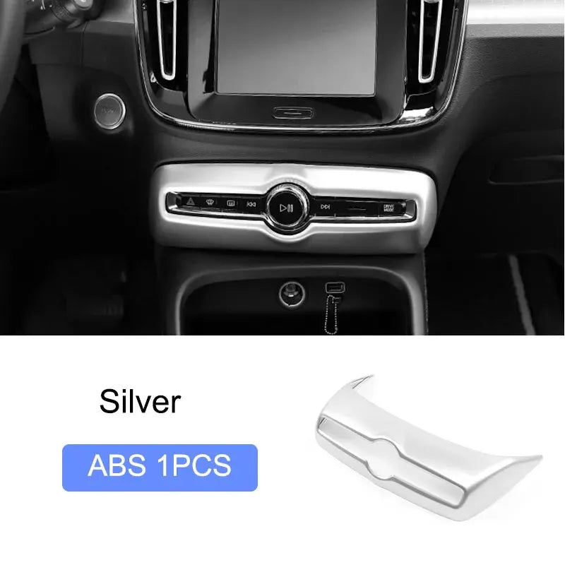 For Volvo XC40 C40 car interior decoration with ABS car accessories, carbon fiber texture, black gloss
