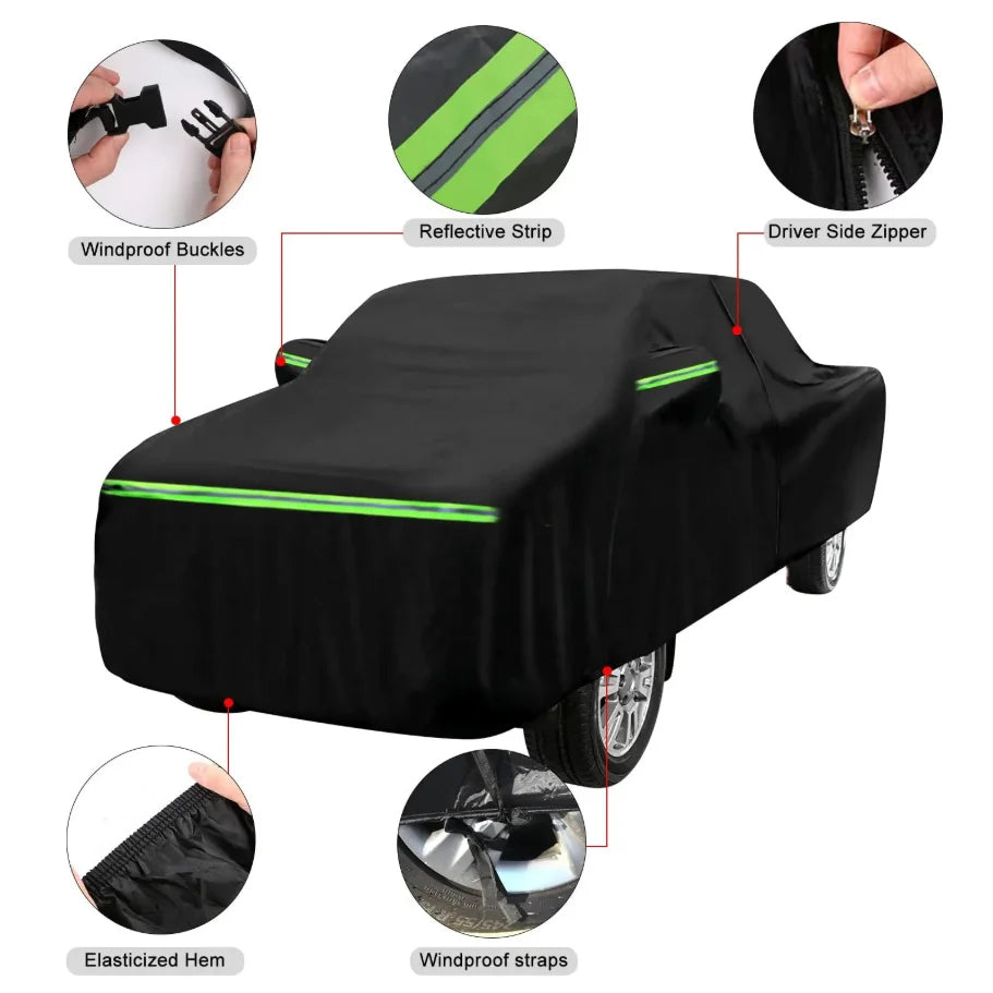 General pickup truck cover large pickup truck cover sunscreen rainproof dustproof car cover full cover