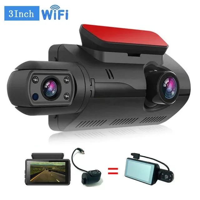 1080P Dual Lens Dash Cam for Cars Black Box HD Car Video Recorder with WIFI Night Vision G-sensor Loop Recording Dvr Car Camera
