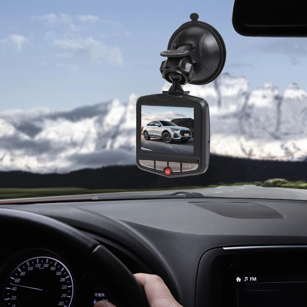 Car Camcorder Loop Recording Dash Cam Suction Cup HD 1080P Car DVR Night Vision 2.4 Inch LCD Screen Motion Detection G-Sensor