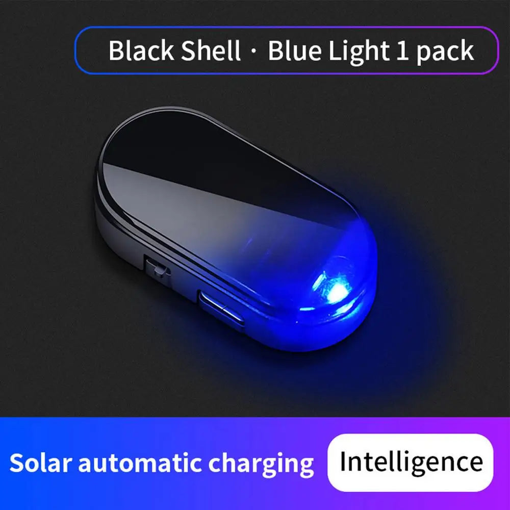 Car solar anti-theft light auto interior warning light LED Warning Lamp Simulated Alarm Anti-Theft LED Flashing Security Light