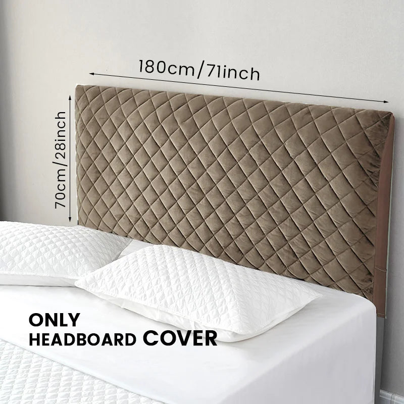 Thicken Headboard Cover Bed Back Dust Protector Cover Super Soft Solid Color Bed Haed Cover Quilte Head Cover