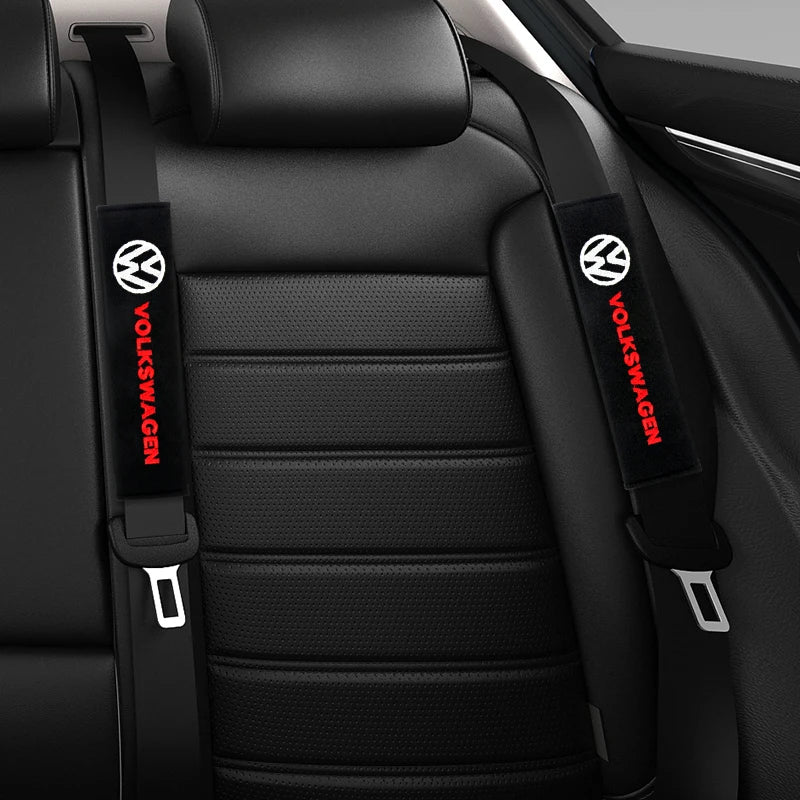 Car Interior Seat Belt Protector Comfortable Breathable Cotton Seat Belt Cover For Volkswagen VW Golf Tiguan POLO TOURAN CADDY