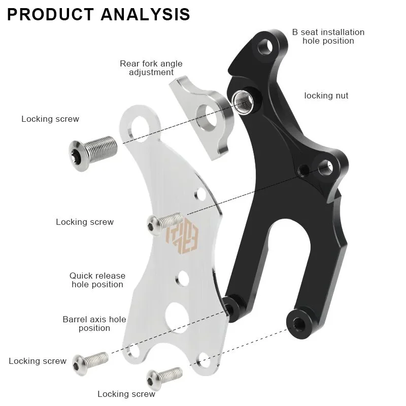 RIDERACE Bike Disc Brake Adapter Bicycle Rear Wheel Heavy Duty Conversion AccessoriesMTB Frame V Brake Mounting Converter