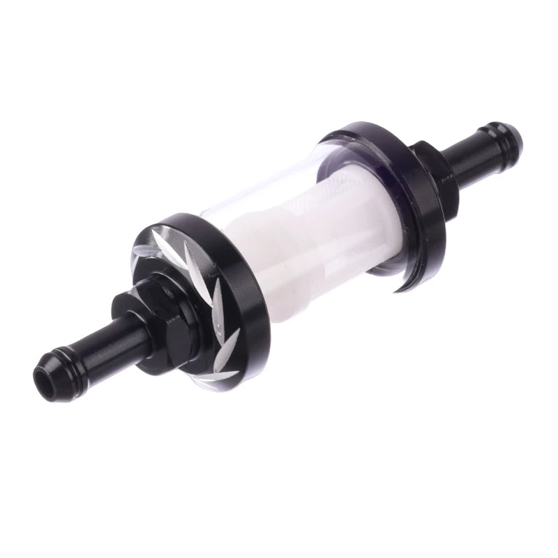 Filter 8mm CNC Aluminum Alloy Glass Gas Fuel Gasoline Oil Filter For Motocross Dirt Pit Bike ATV Buggy Quad Motorcycle Parts