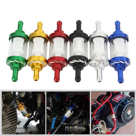 8mm Motorcycle Fuel Gasoline Oil Filter For KTM Husqvarna Honda Yamaha Kawasaki ATV UTV Fuel Filter Plastic Dirt Bike Motocross