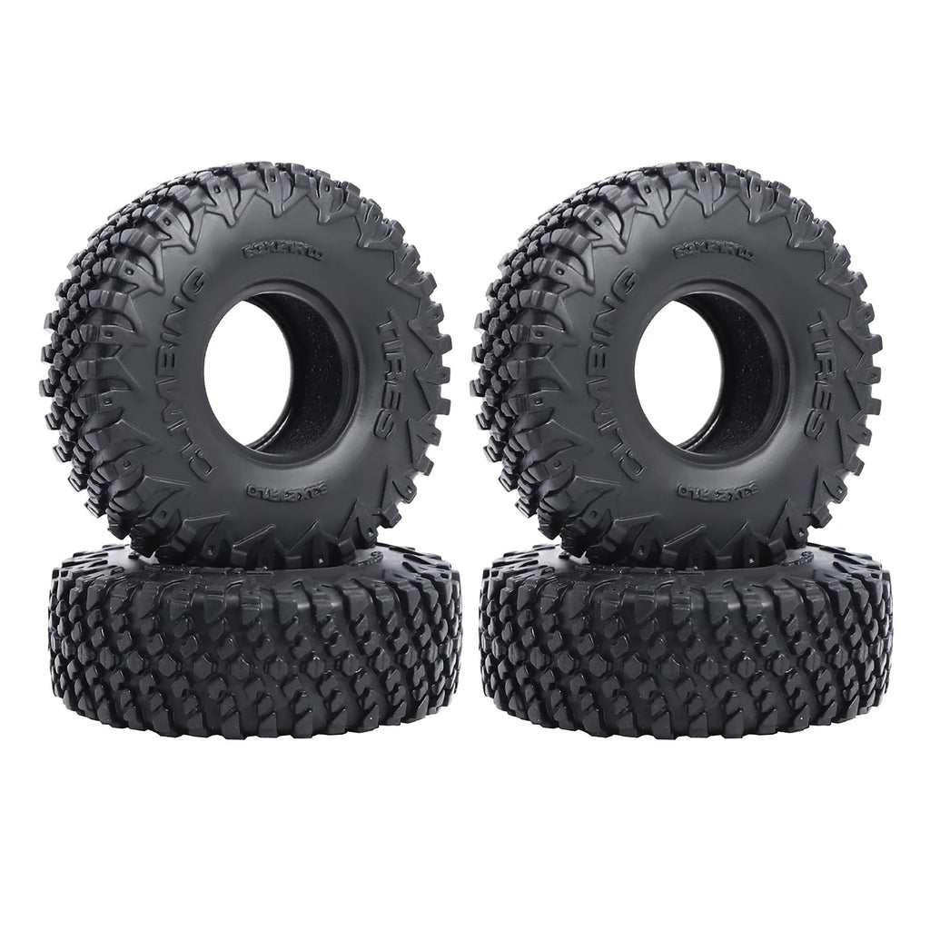1.0" Soft Rubber Tyre Wheel Tires 63x23mm For 1/18 TRX4M Bronco 1/24 Axial SCX24 Gladiator Fcx24 RC Crawler Upgrade Part