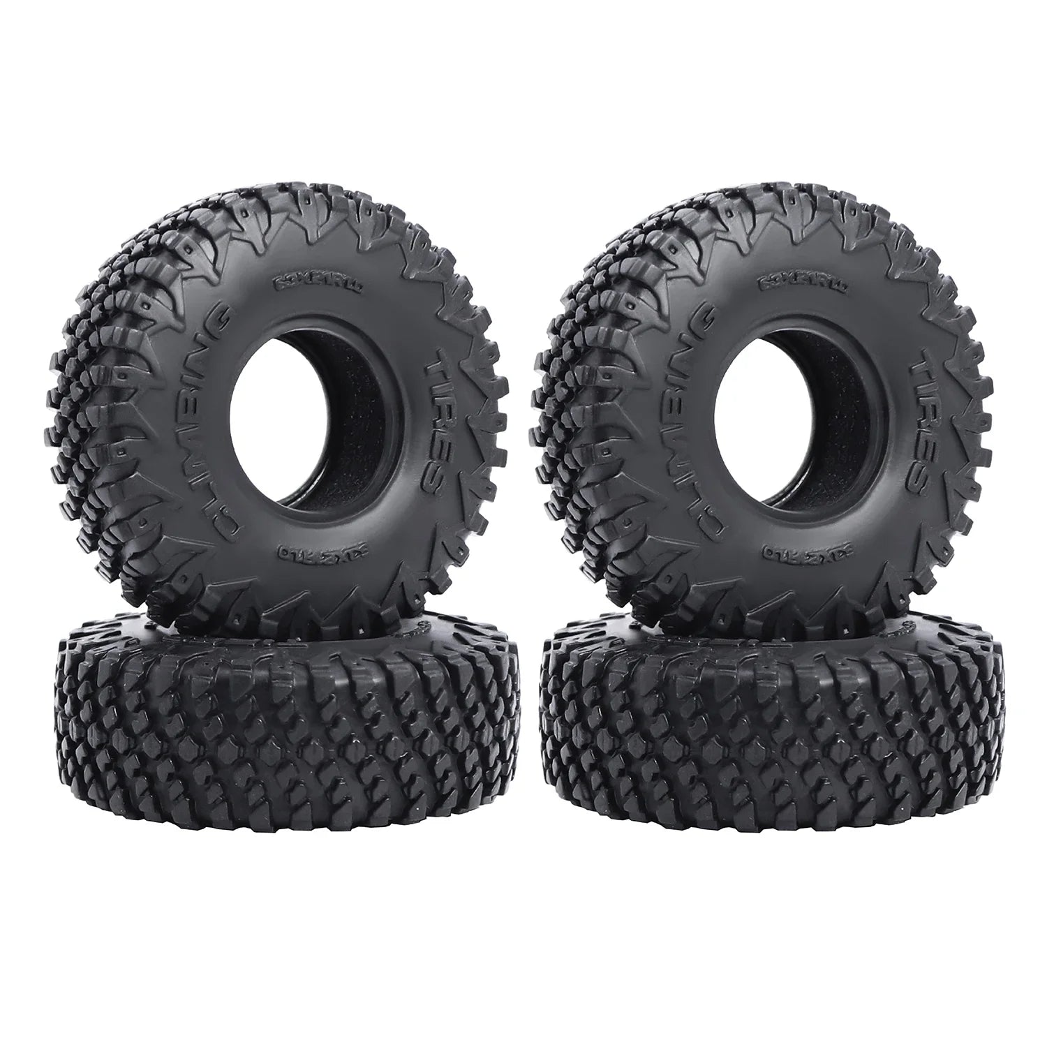 1.0" Soft Rubber Tyre Wheel Tires 63x23mm For 1/18 TRX4M Bronco 1/24 Axial SCX24 Gladiator Fcx24 RC Crawler Upgrade Part