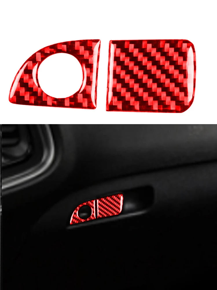 Car Interior Accessories For Dodge Charger 2011 2012 2013 2014 Carbon Fiber Decorative Stickers Dashboard Speedometer Cover Trim