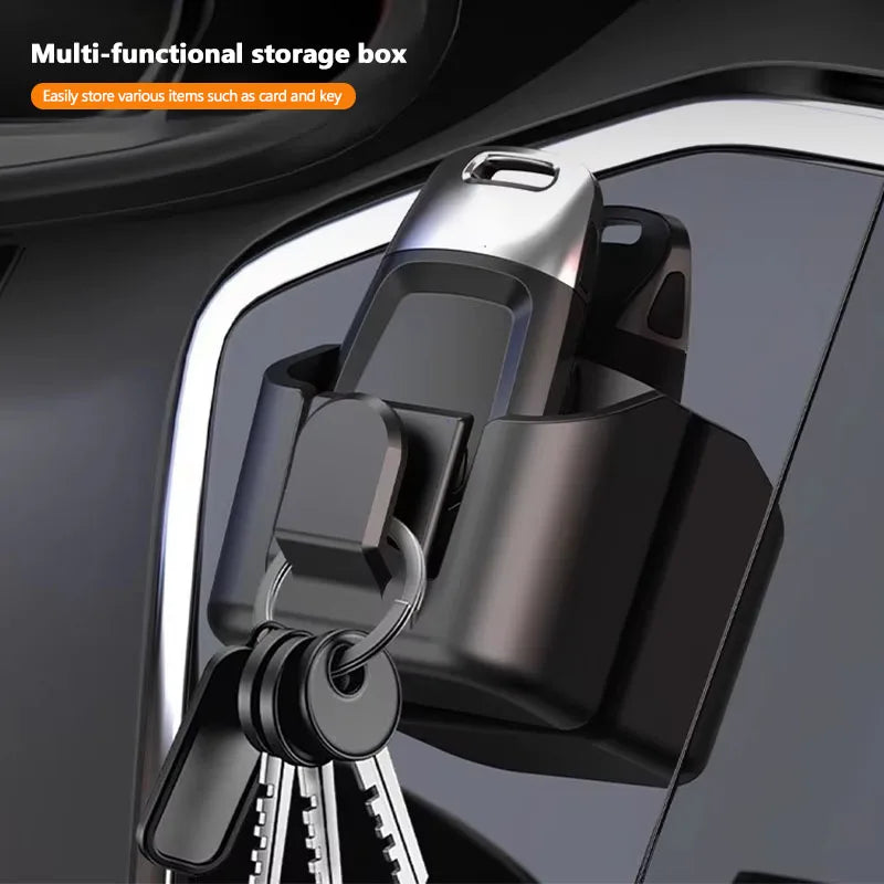 Car Key Storage Box Organizer Auto Dashboard Sunglasses Card Holder Clip Interior Accessories For Audi Dacia Jeep KIA Skoda Ford