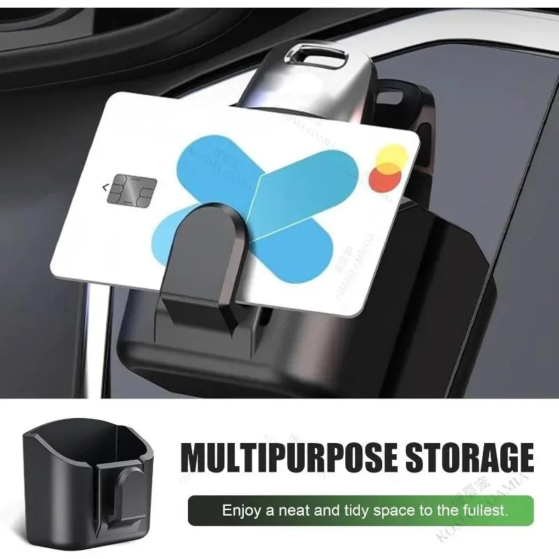 Car Key Holder Clip Car Interior Storage Box Dashboard Organizer Adhesive Mount for Card Key Rack Universal Car Accessories