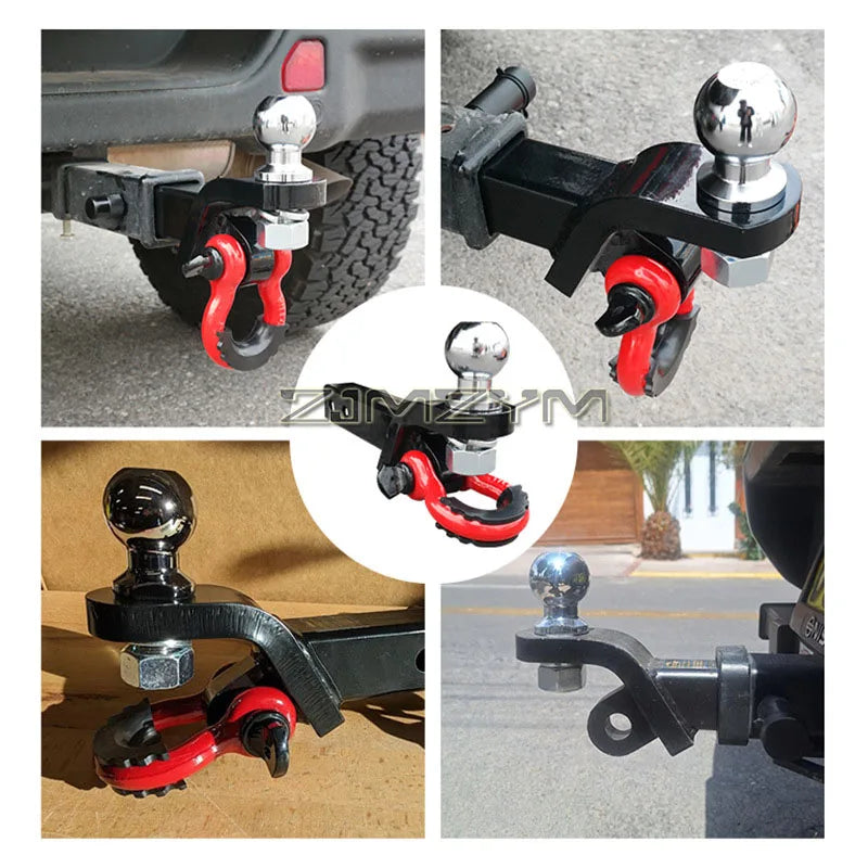 Trailer Hitch for 2 inch Receiver Accessory Premium Vehicle Breakdown for Jeeps Trucks RV High Performance U Shackle Towing Hook
