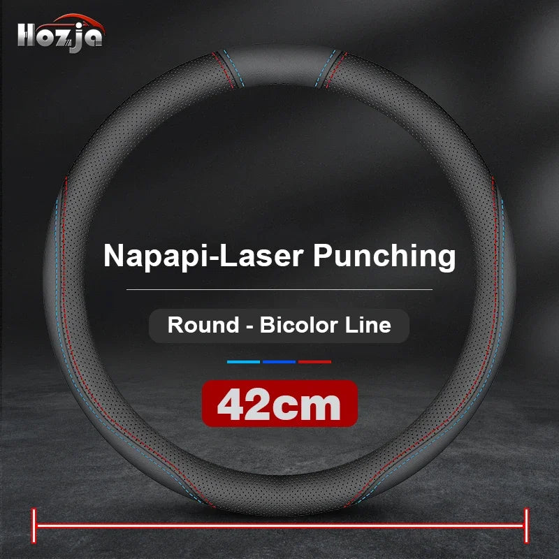 Large Size Bus Truck Steering Wheel Cover Leather Braid Cover for MAN TGS TGX E TGE CIT TGL TGM Auto Interior Accessories