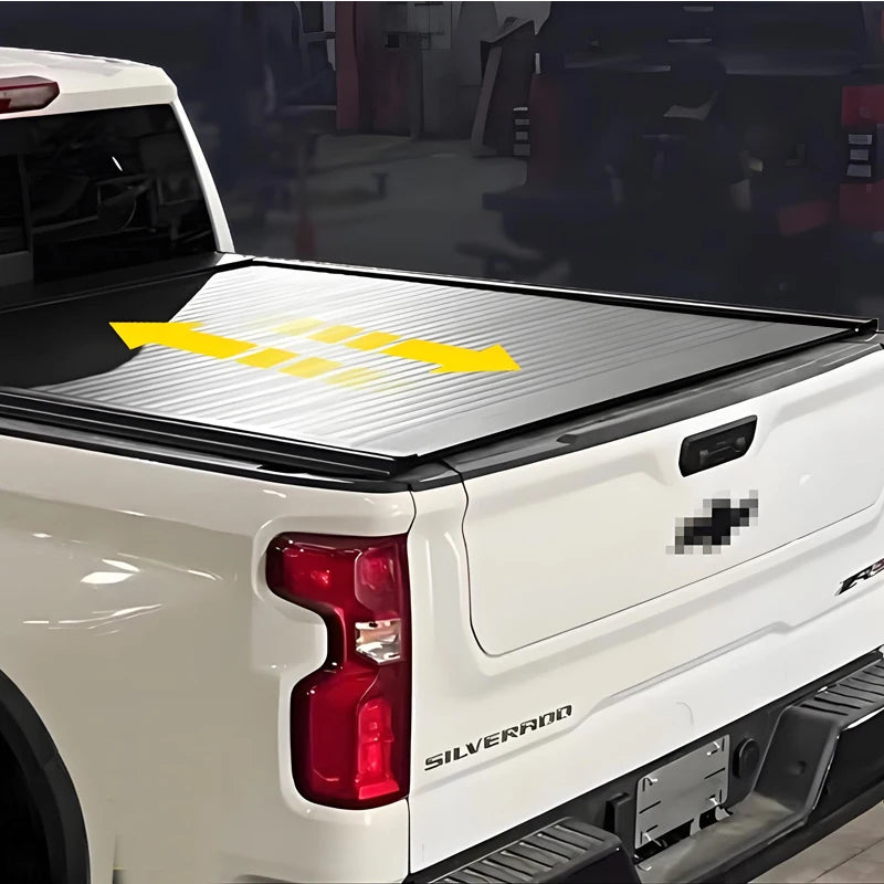 Electric Roller Lid Aluminium Alloy Tonneau Bed Cover for Chevrolet Silverado 1500 2019+ PickUp Truck Car Parts ZR2 Crew Cab