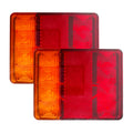 2Pcs 8 LED Tail Lights Rear Lamp Pair Boat Trailer 12V Rear Parts Waterproof IP67 For Truck Vans ATV Lorry Caravans Car Lighting