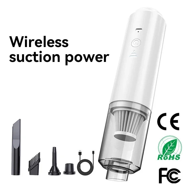 2025 New Wireless Car Vacuum Cleaner, 4-in-1 Handheld Portable Blower Wet&Dry Strong Suction for Home Car Cleaning Accessories