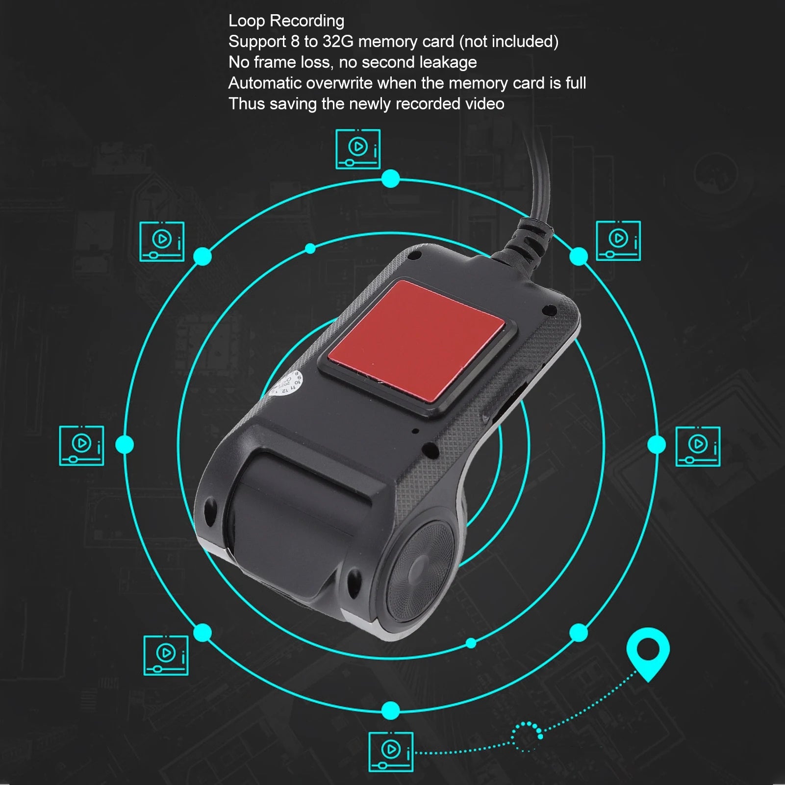 Car DVR Car Dash Camera HD Night Vision Loop Recording Motion Detection USB DVR Driving Recorder with ADAS USB Car Dash Camera